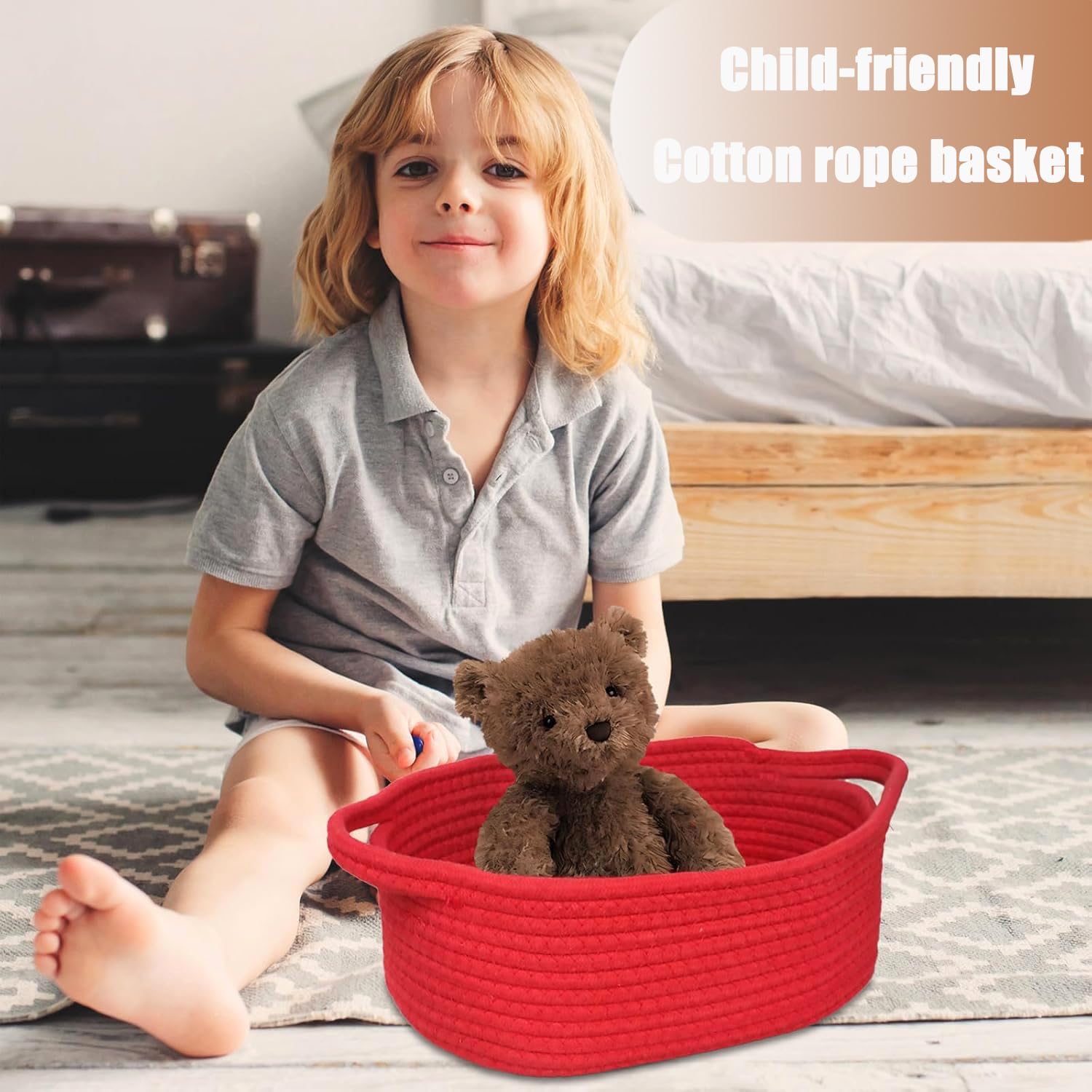 Poschnor cotton rope material emphasizes durable construction for long-term use.