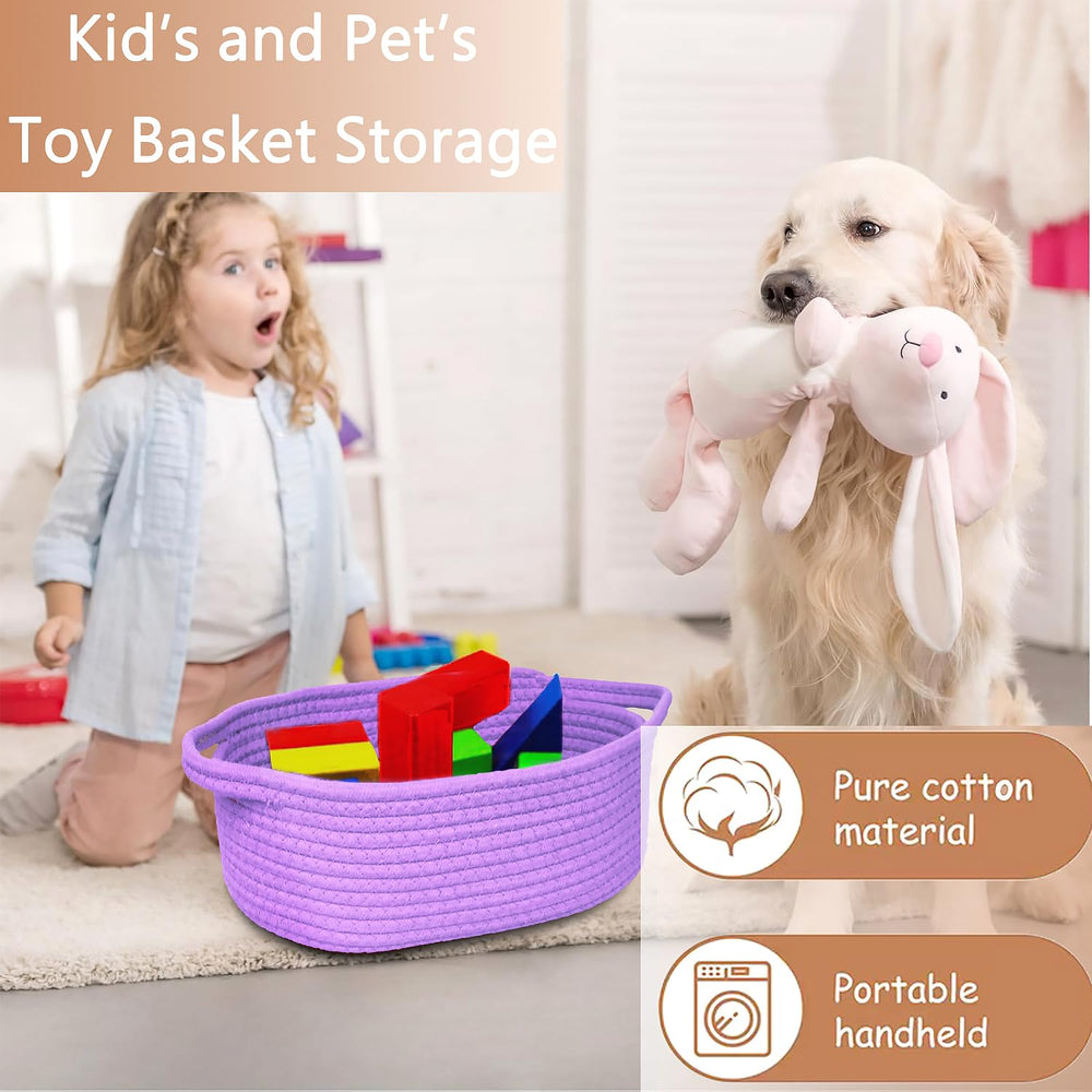 Poschnor cotton rope weave design complements living rooms and nurseries.