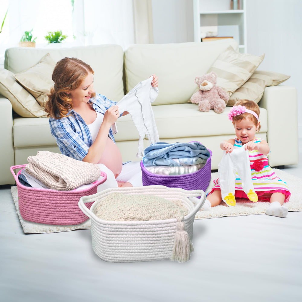 Poschnor basket measures 12 by 8 by 5 inches for compact storage.