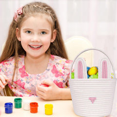 Poschnor basket serves as nursery organizer and seasonal centerpiece.