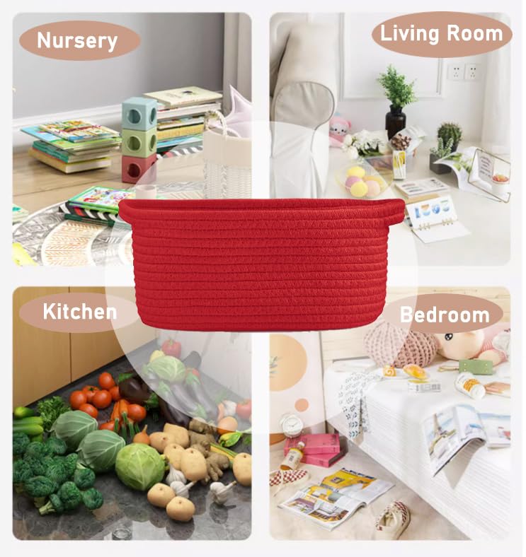 Poschnor gift basket size 12x8x5 in red offers gift-ready practicality.
