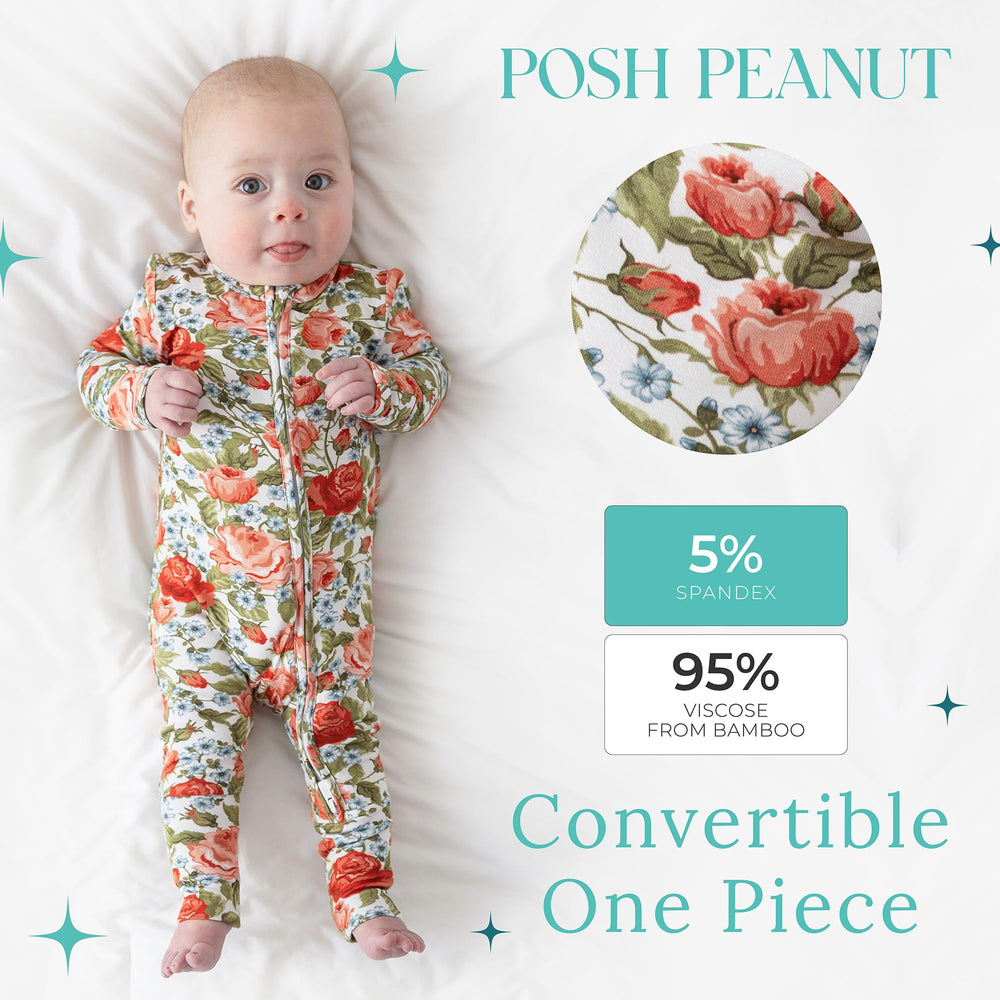 Posh Peanut Bamboo Fabric Sleepers close-up highlighting breathable, lightweight comfort