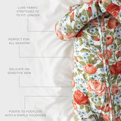 Posh Peanut Newborn Mittens Sleepers featuring fold-over mittens for tiny hands