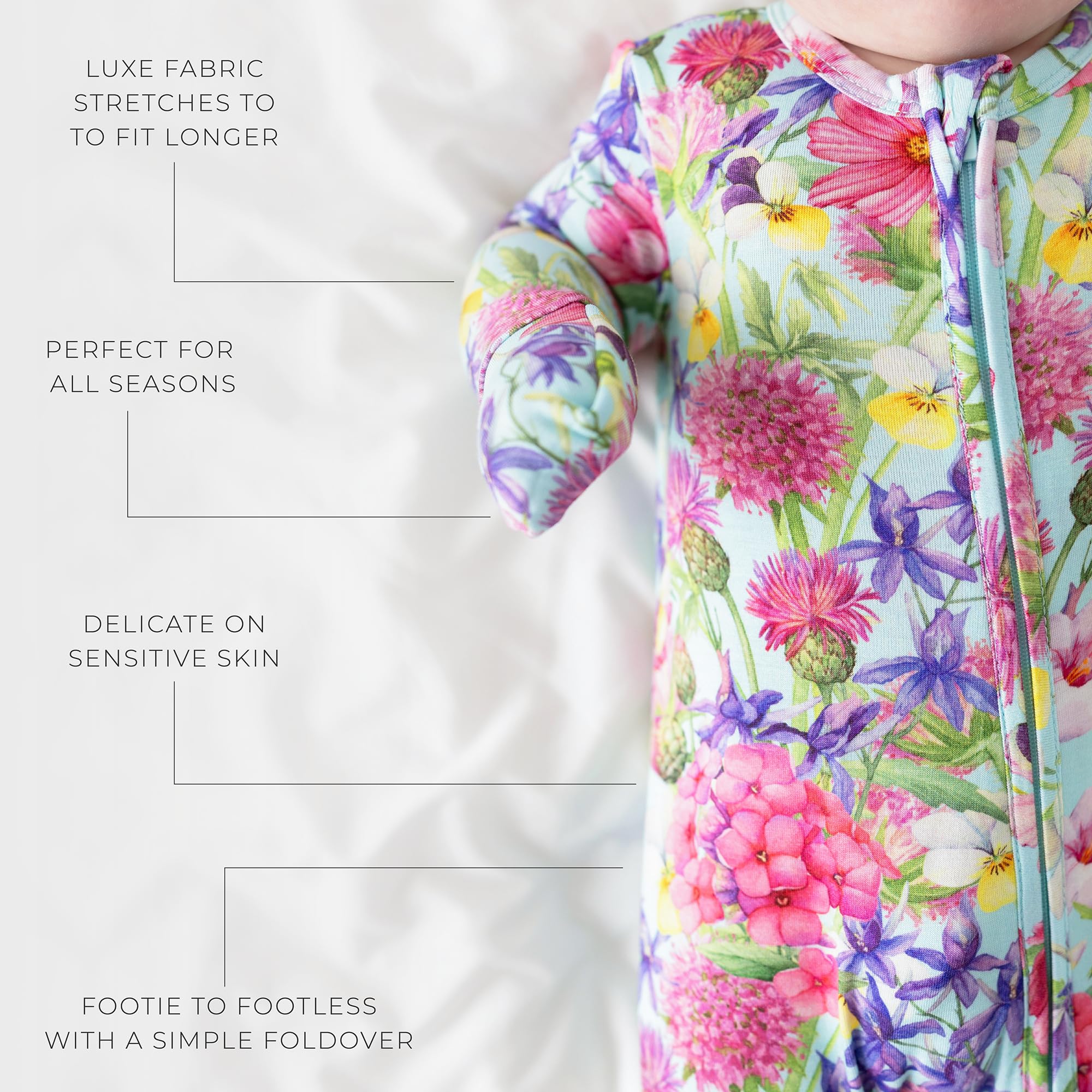 Posh Peanut Fold-over Mittens keep newborn hands warm and safe.