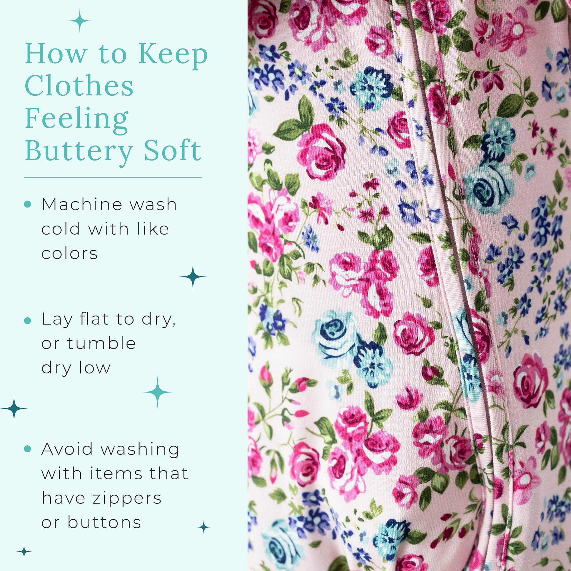 Posh Peanut lightweight sleepwear feels gentle on delicate baby skin.