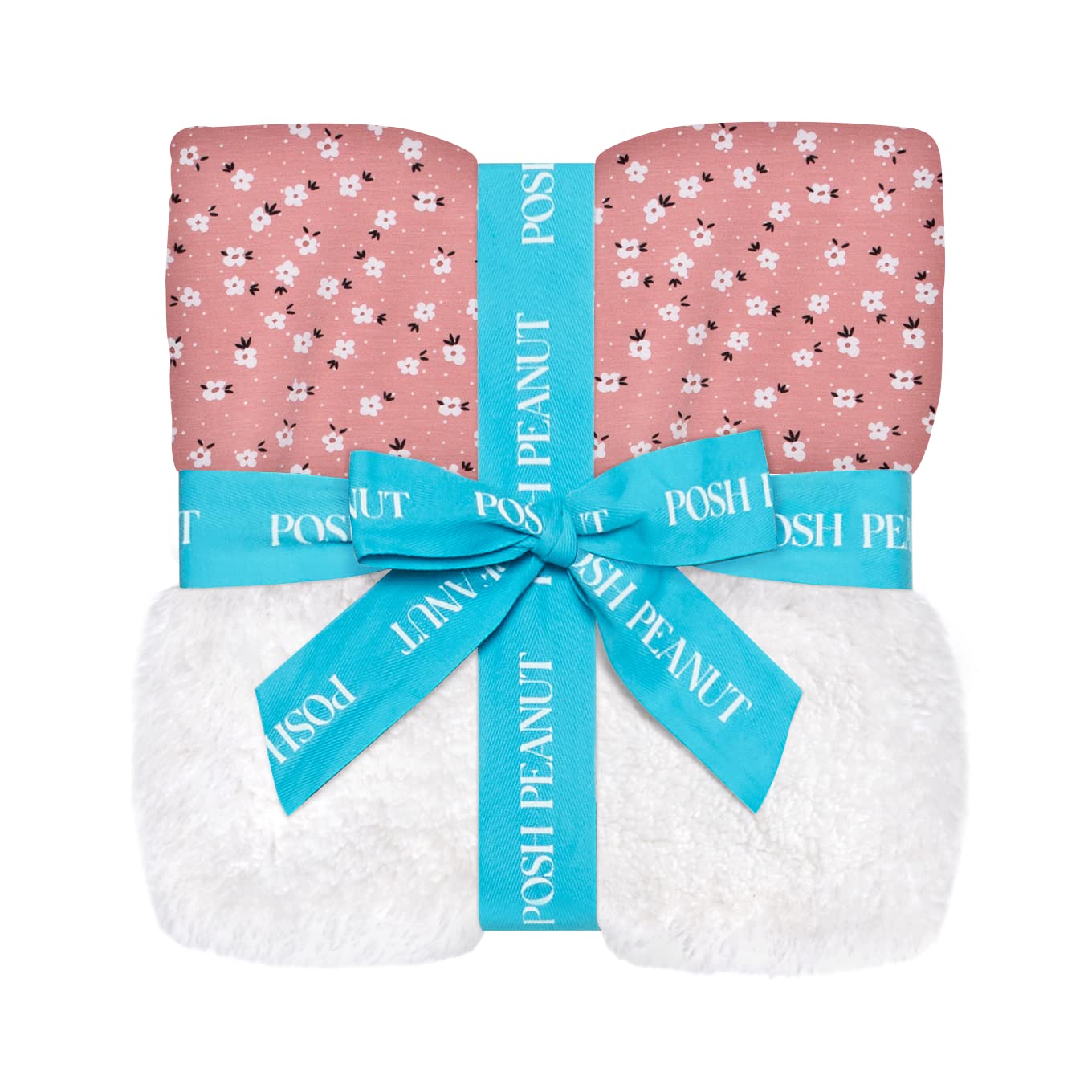 Posh Peanut Square Plush Patoo Emmilene crib-blanket for nap-time security