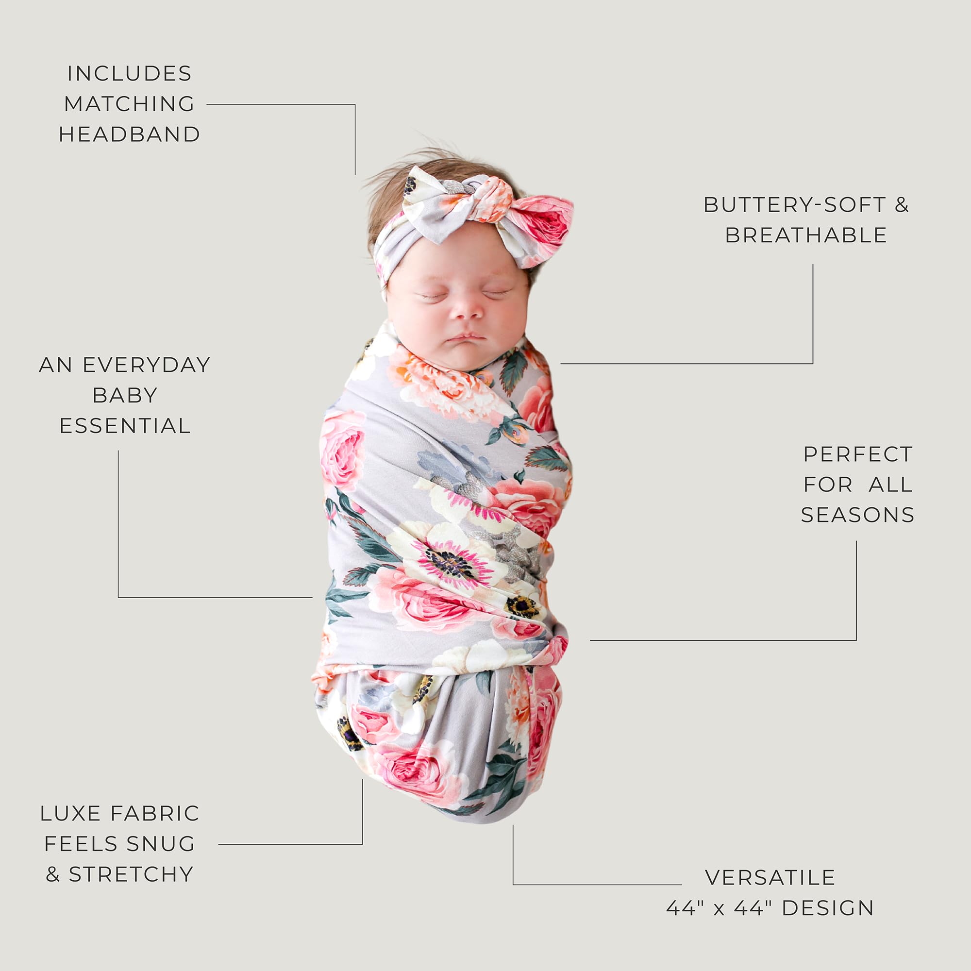 Posh Peanut swaddle shown as nursing cover for discreet feeding moments