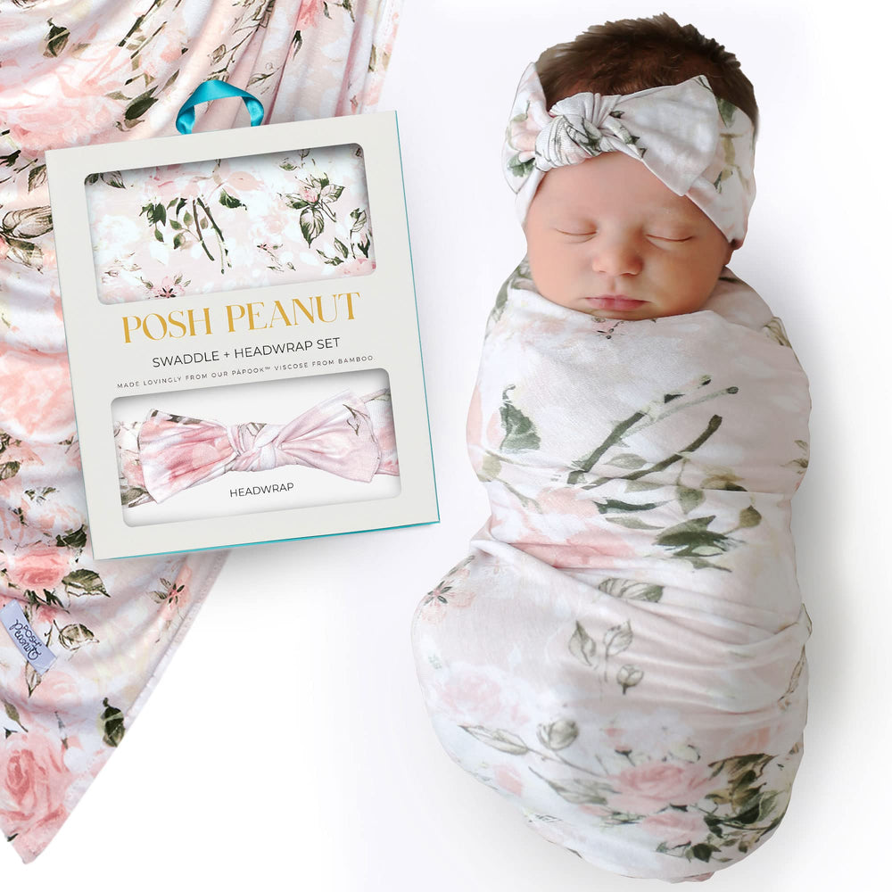Posh Peanut swaddle with vibrant pattern adds family-friendly style