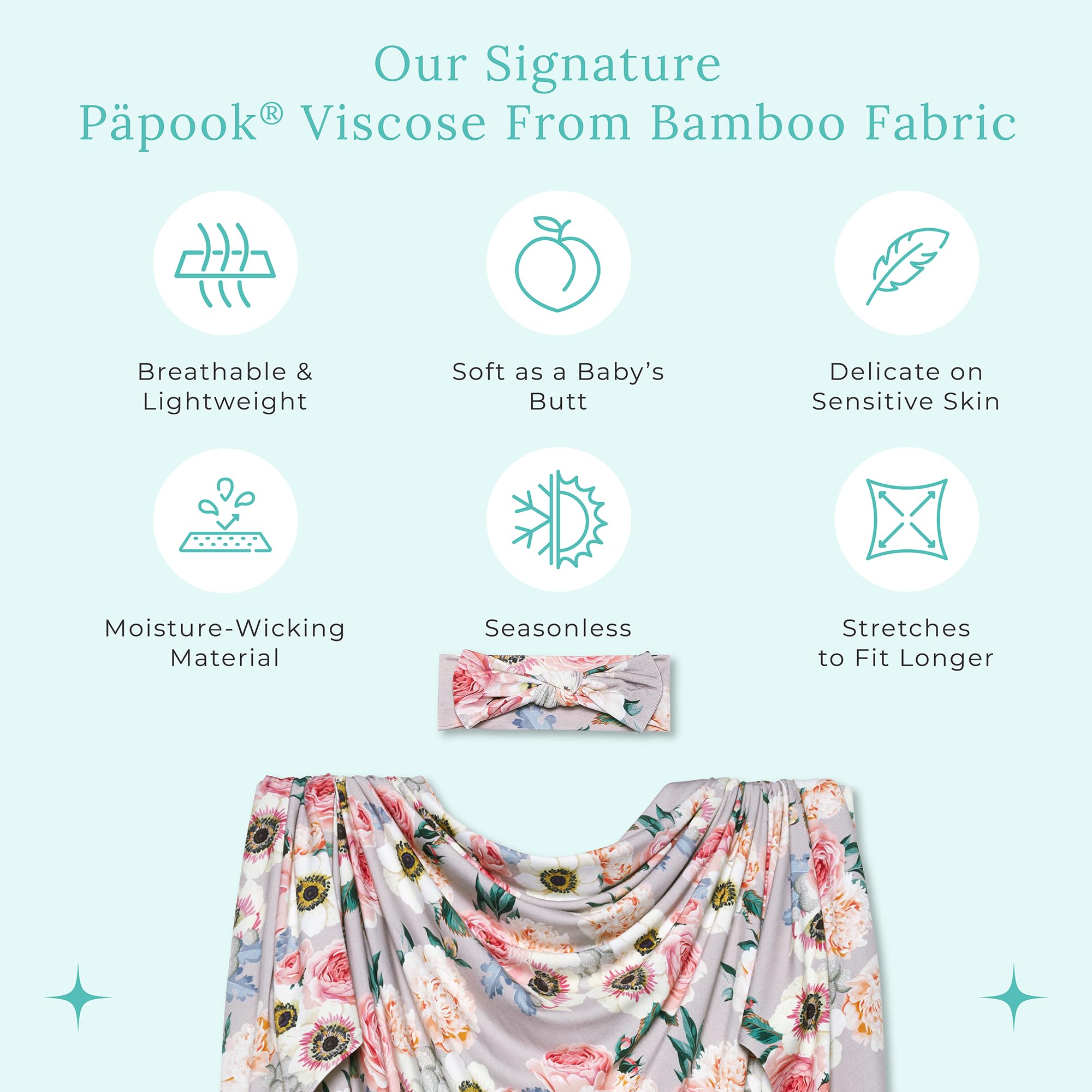 Posh Peanut swaddle demonstrates gentle stretch for easy swaddling