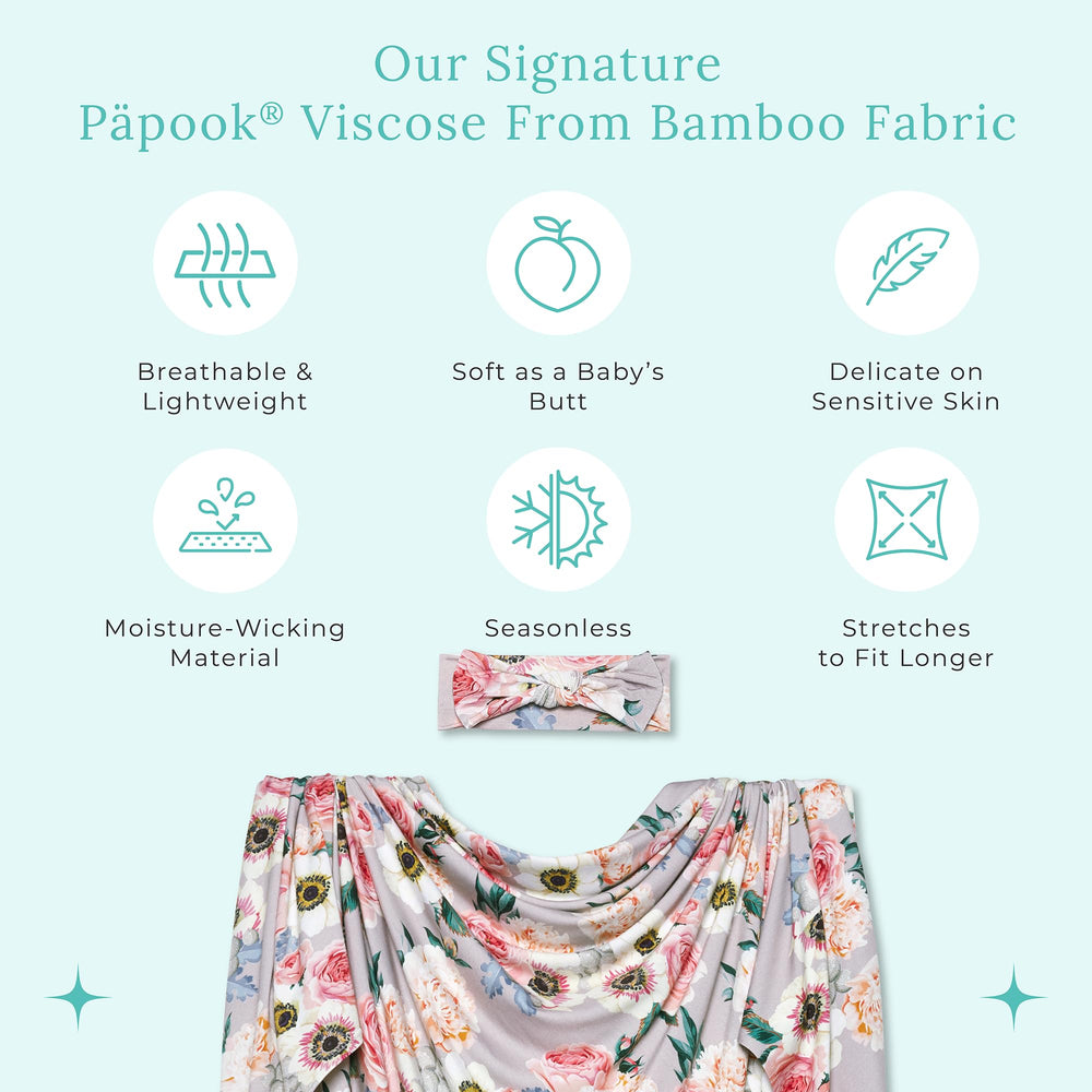 Posh Peanut swaddle demonstrates gentle stretch for easy swaddling