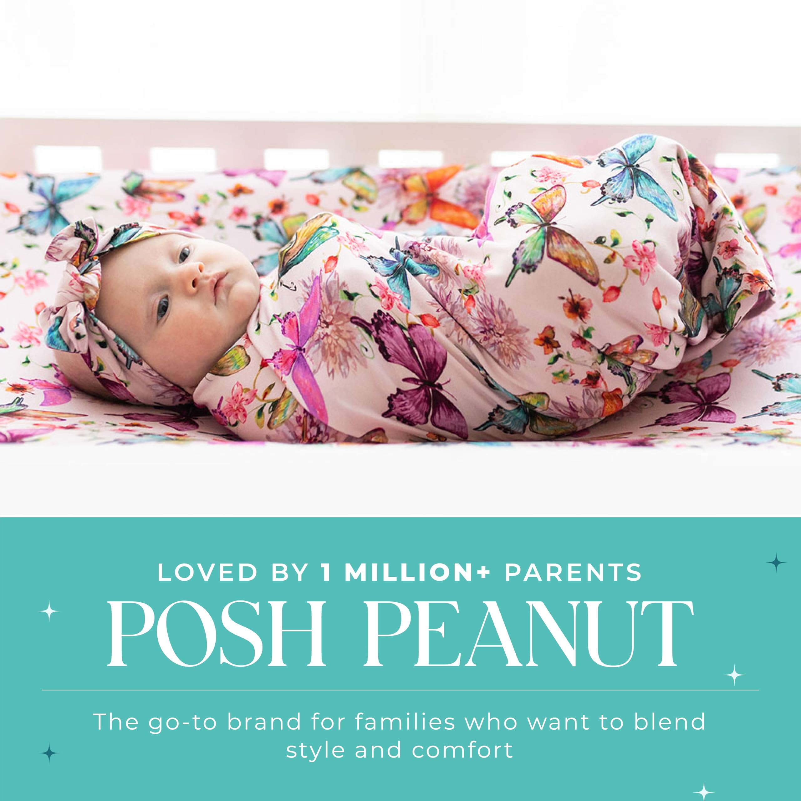 Posh Peanut swaddle used as stroller cover