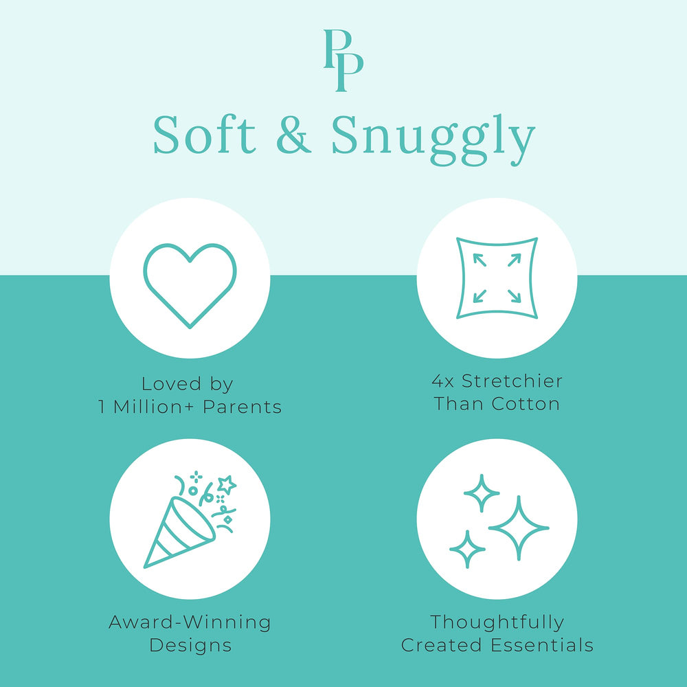 Posh Peanut Two-Way Zipper allows top or bottom access for quiet diaper changes.