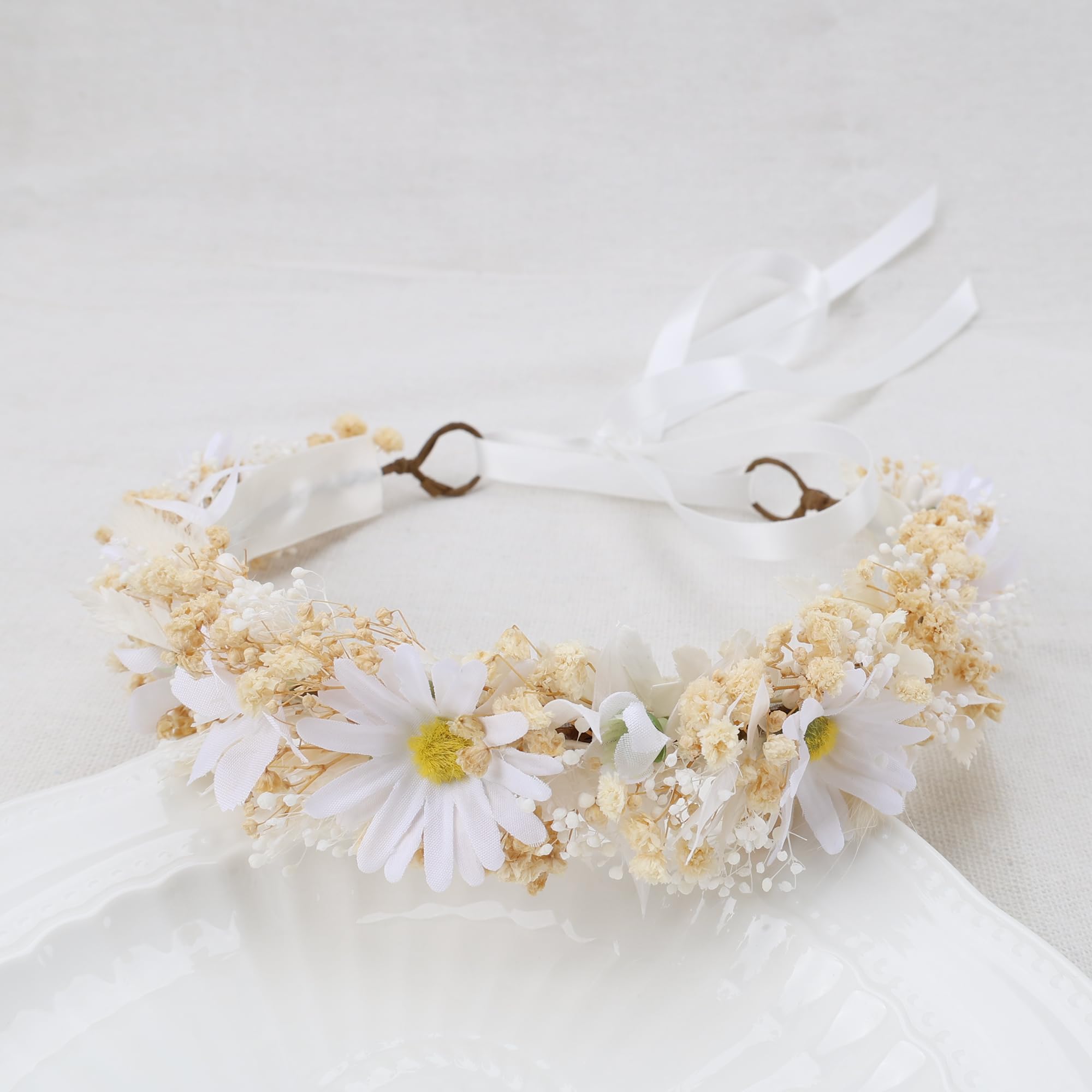 PoshMyra Wildflower crown adjustable back design for growing toddler heads.