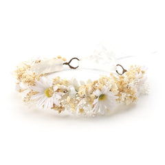 PoshMyra Wildflower Daisy Crown on toddler front view for photos and first-birthday celebrations.