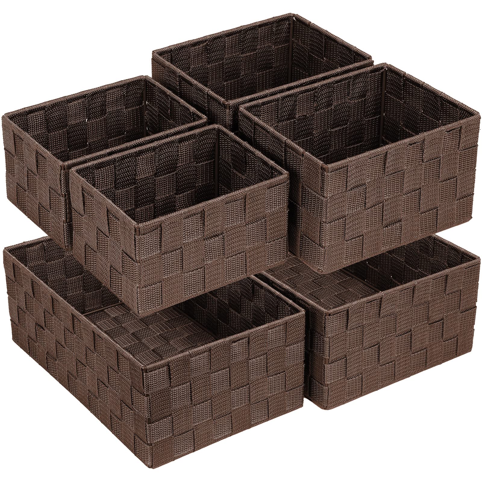 Posprica extra-large brown woven basket for clutter-free living room organization.