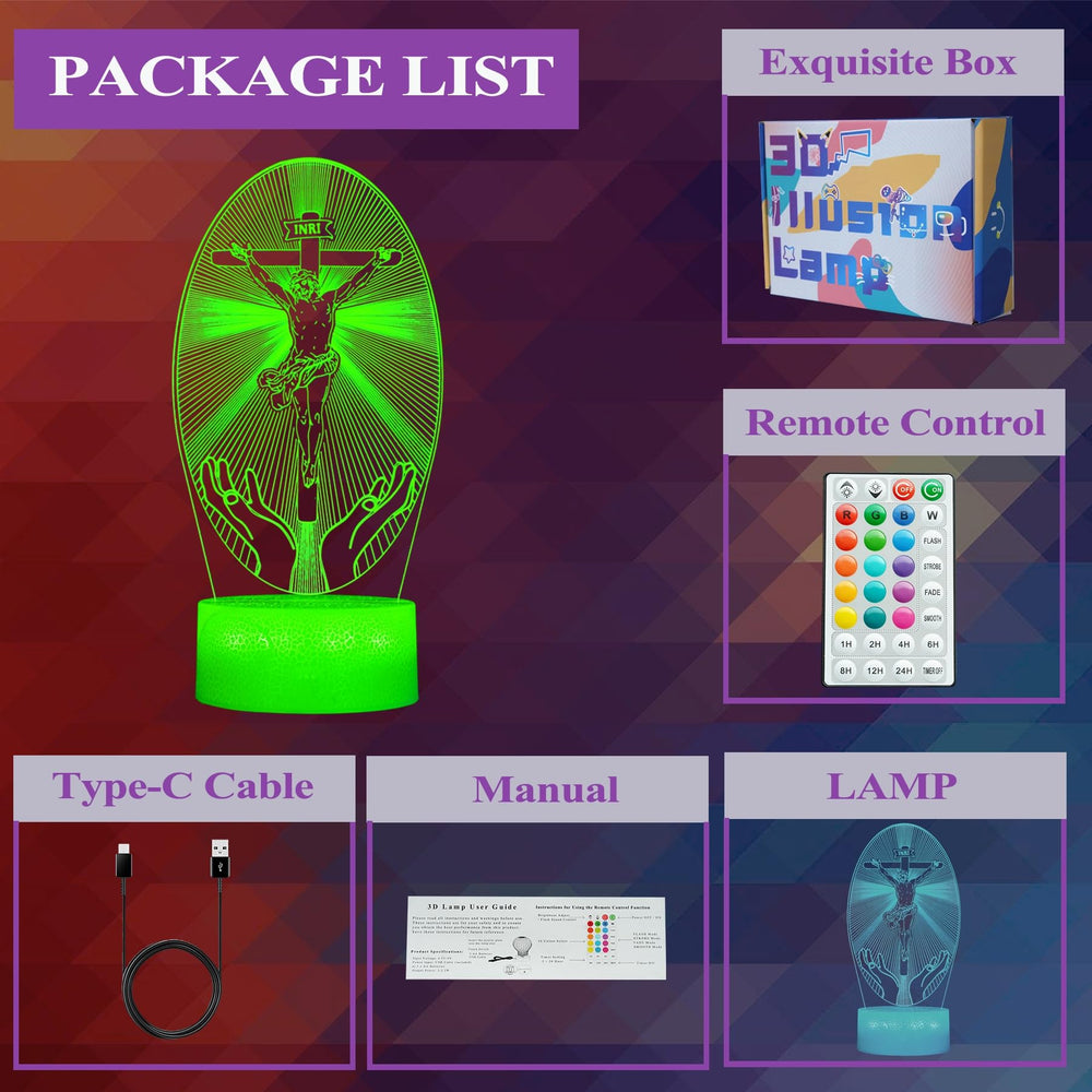 POSSHE Cross 3D Night Light makes a thoughtful religious gift.