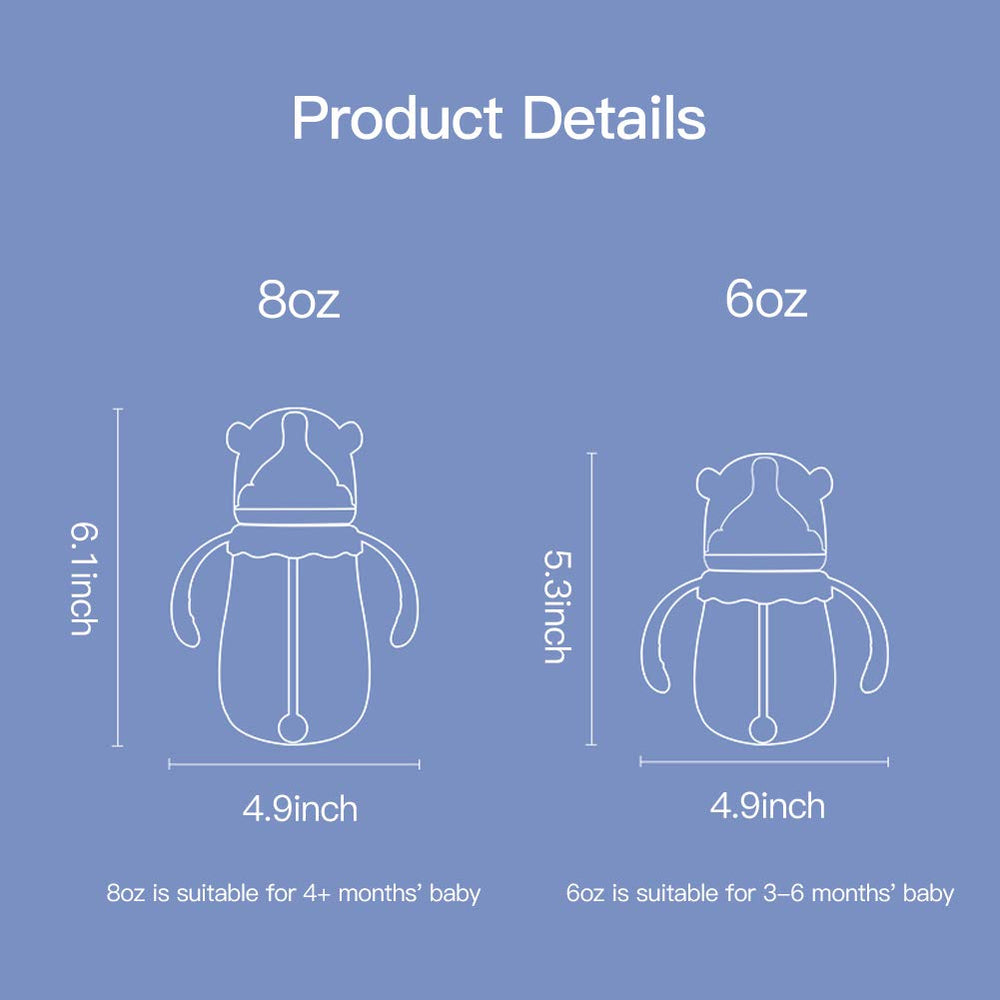 POTATO 8 oz bottle ready for babies 6-12 months with green style