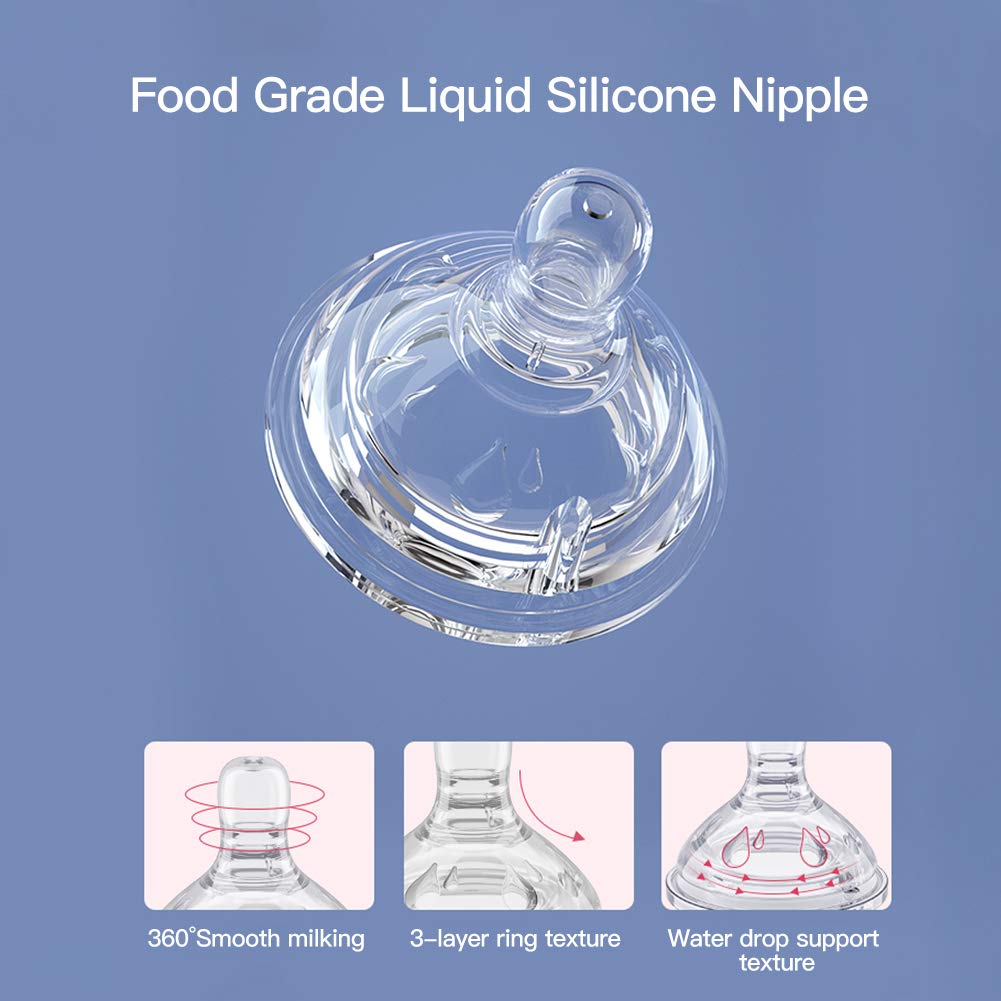 POTATO glass bottle shows slim body and green cap for easy cleaning and handling