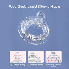 POTATO glass bottle shows slim body and green cap for easy cleaning and handling