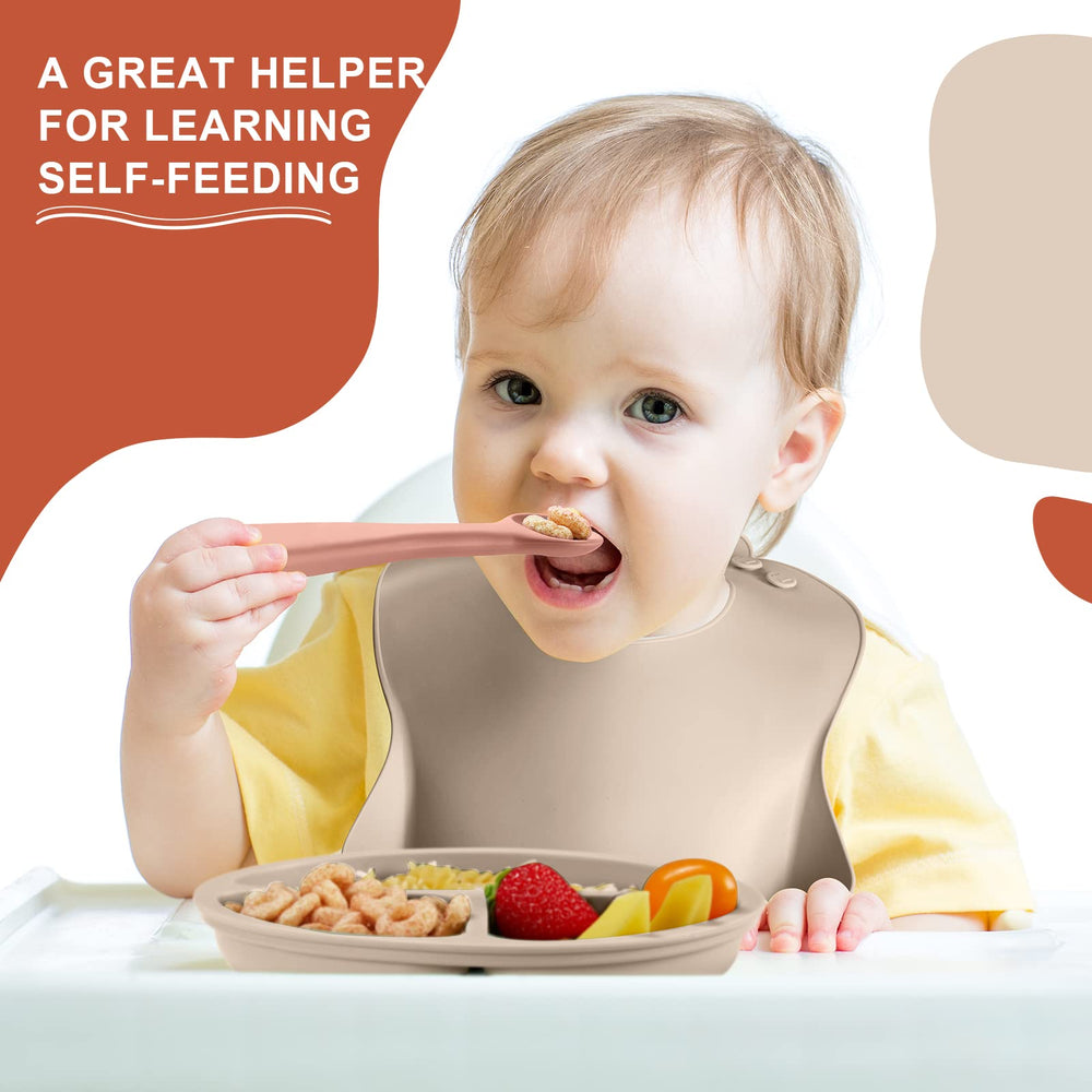 Potchen baby fork comfortable for tiny hands during independent eating