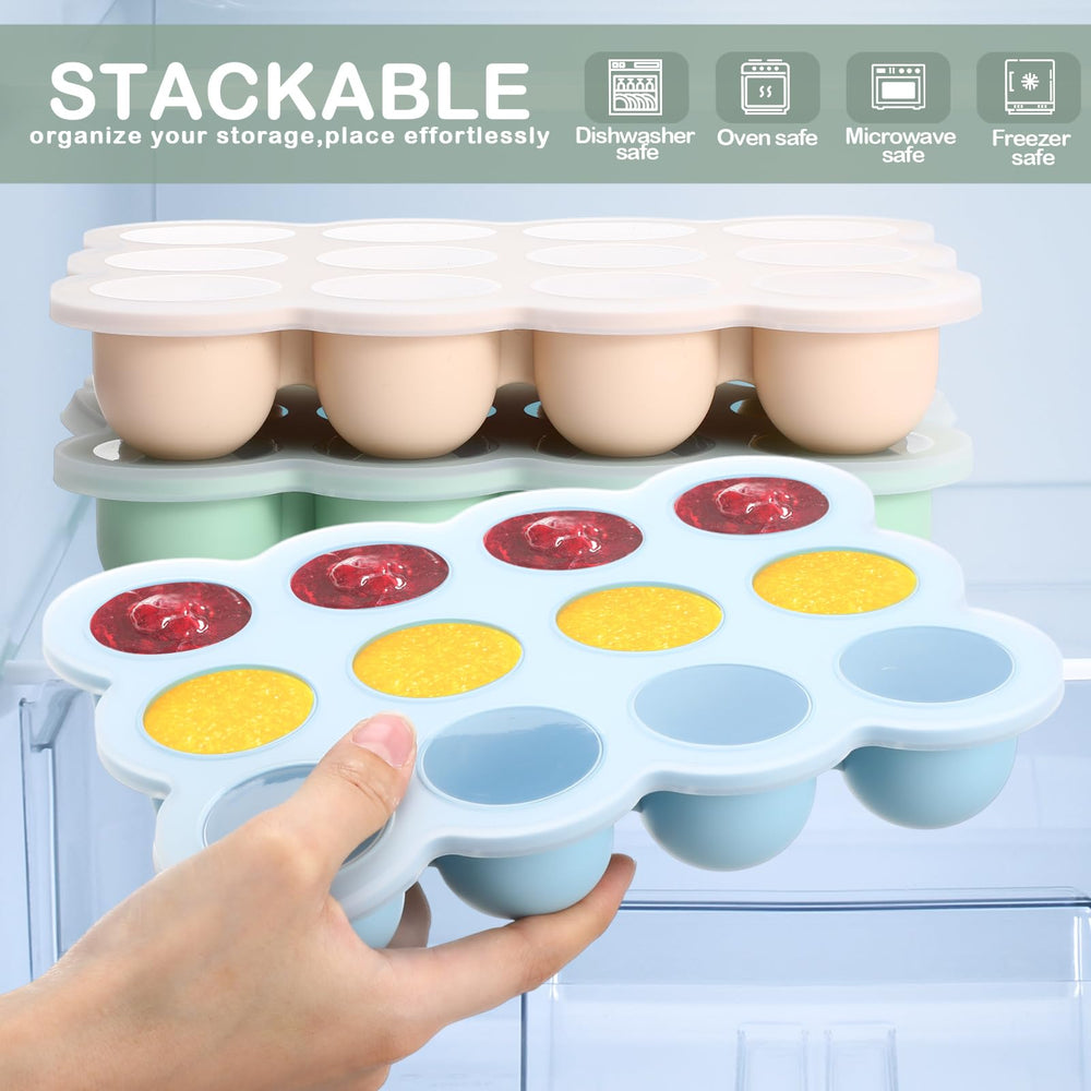 Potchen silicone freezer tray suitable for breast milk storage and freezing.