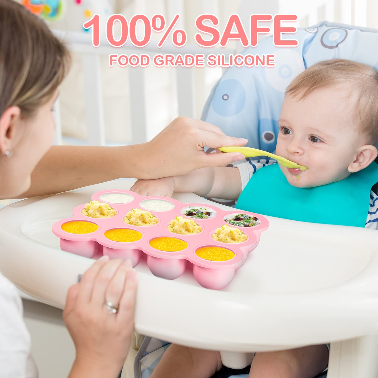 Potchen silicone trays are microwave and dishwasher safe for easy cleanup.