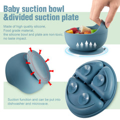 Potchen soft silicone spoons support tiny hands for safe scooping