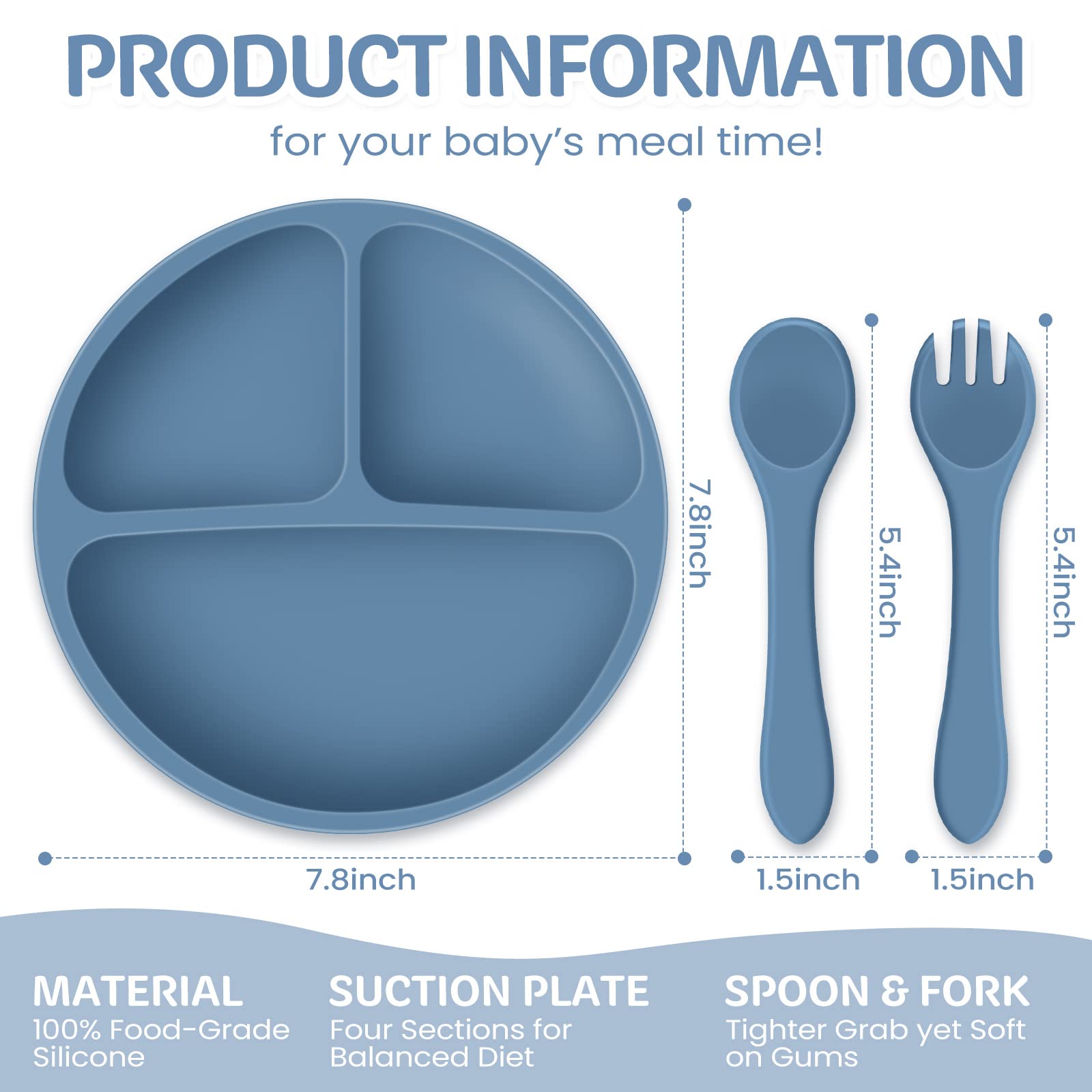 Potchen suction plate 6-pack in army color helps reduce spills at meals