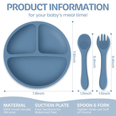 Potchen suction plate 6-pack in army color helps reduce spills at meals