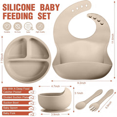 Potchen divided suction plate attached to high chair tray to reduce spills