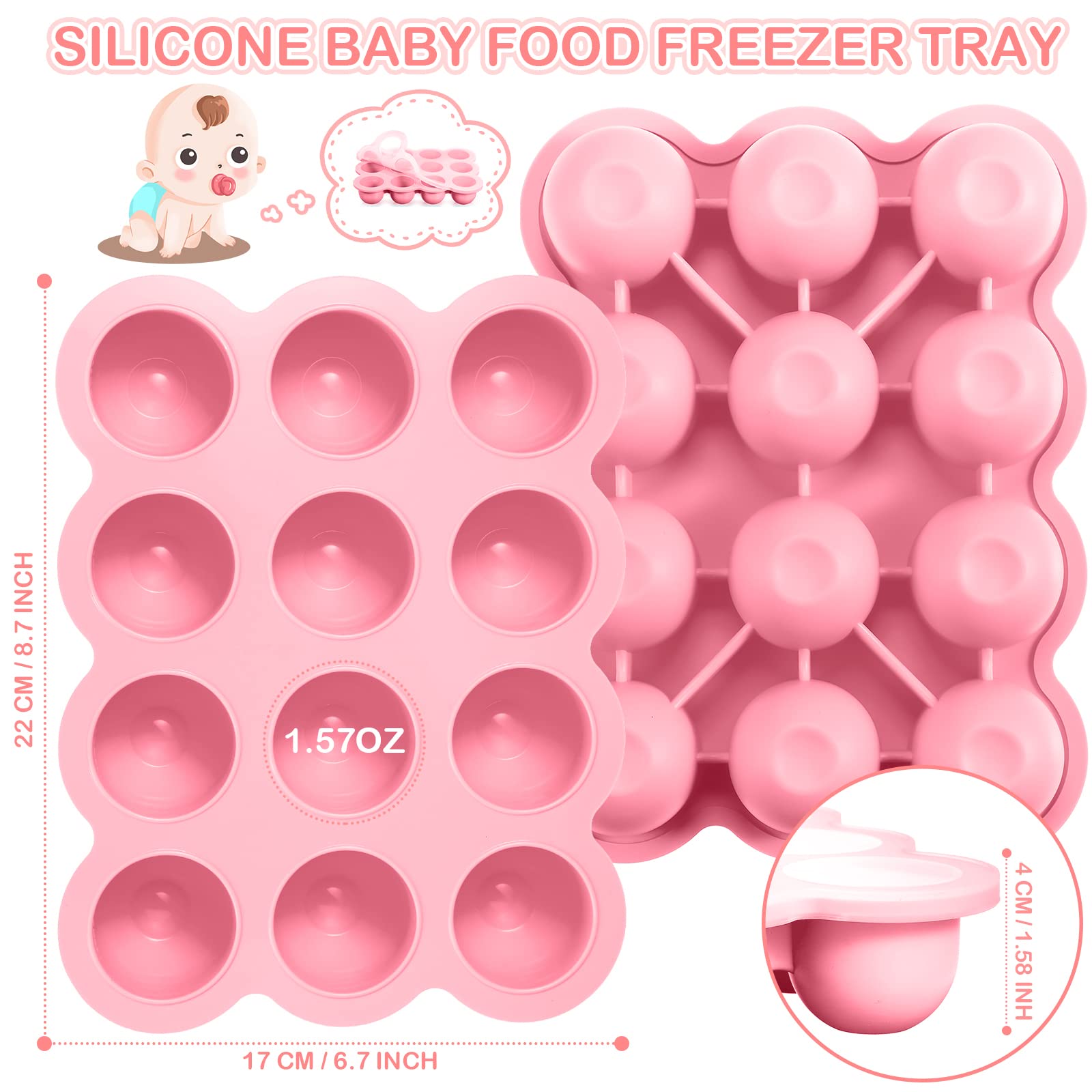 Potchen three-piece silicone freezer trays are BPA-free and durable.