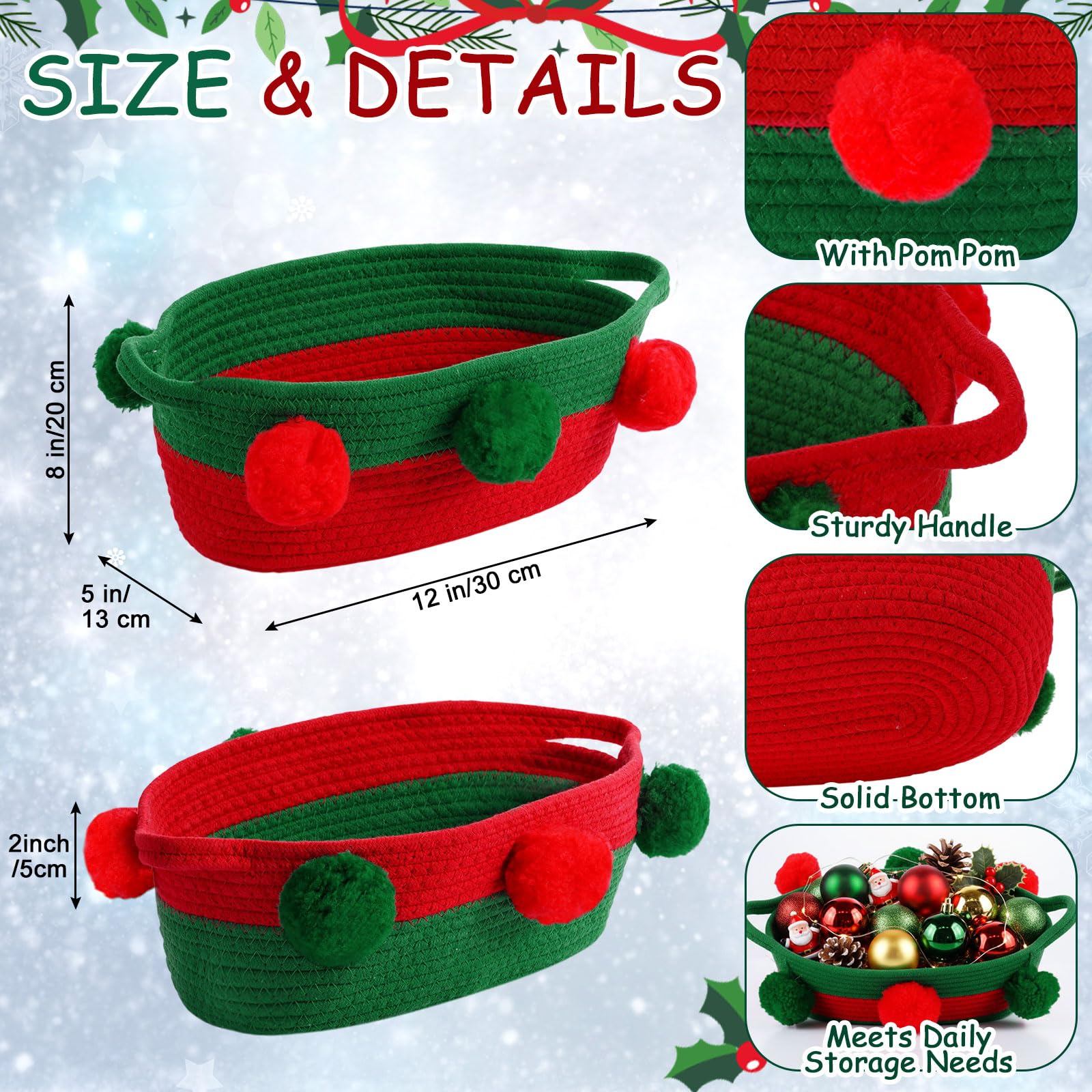 Potchen woven basket with reinforced handles for easy transport of heavier gifts