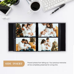potricher album 50 sheets 100 pages layout holds two 4x6 photos per page.