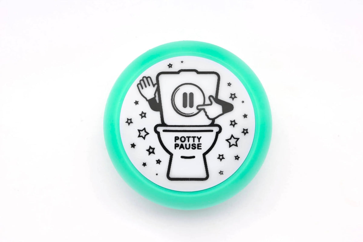 Potty Pause Aqua front view shows kid-friendly potty aid for smoother training