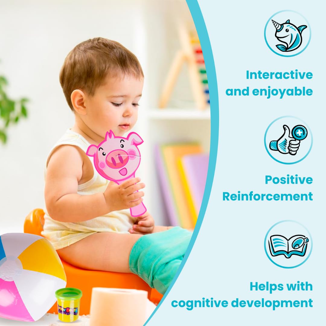 Potty Prizes sticker-chart-display emphasizes colorful rewards to encourage consistency.