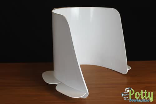 Potty Protector mom-time-saver demonstrates less kneeling and scrubbing.