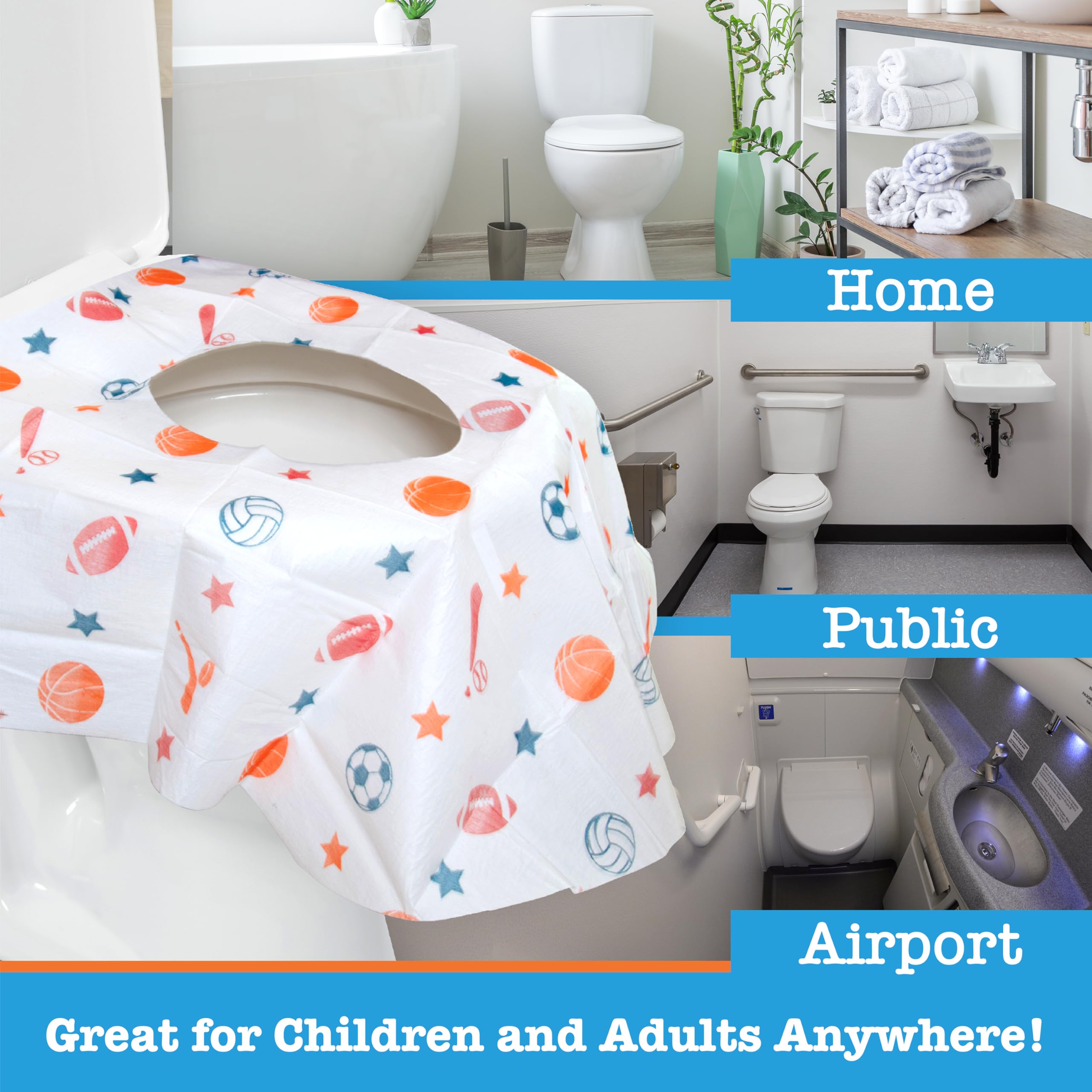 Potty Shields kids-friendly design suits potty training and family trips.