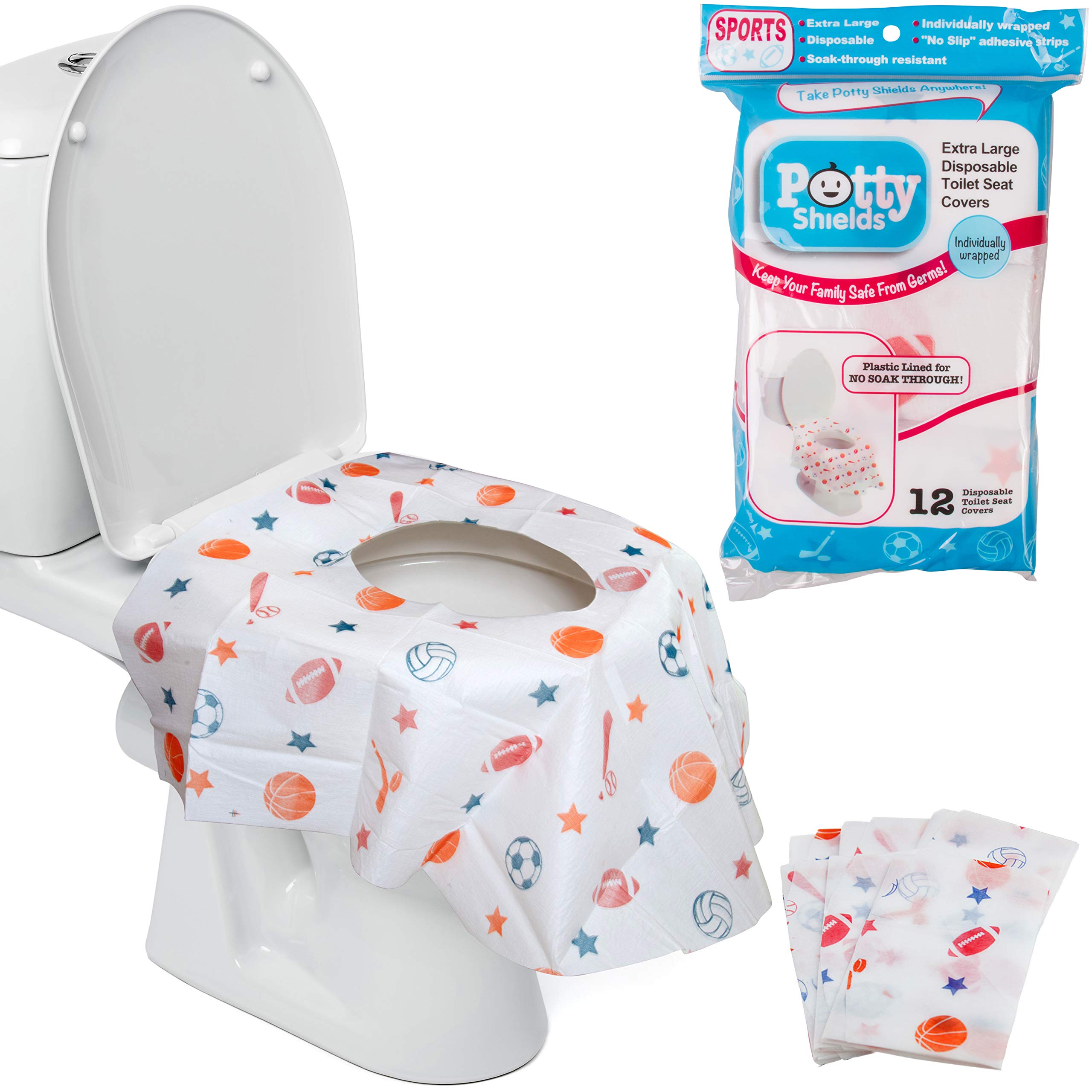 Potty Shields XL toilet seat cover delivers full coverage for clean, stress-free public restrooms.
