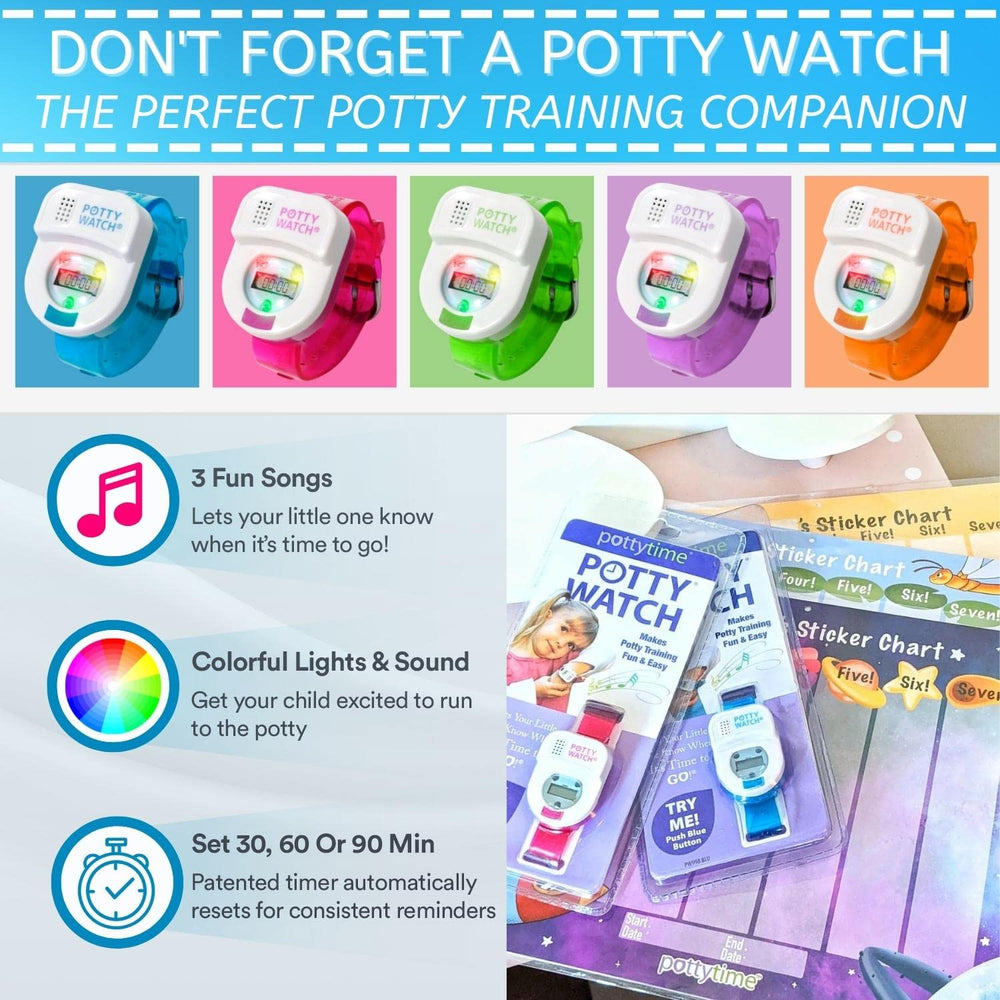 POTTY TIME adhesive potty stickers easy-peel shown for reliable daily use
