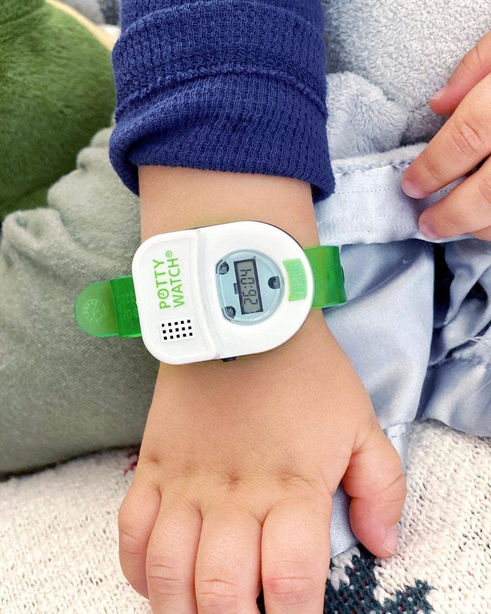 POTTY TIME potty-watch shows 90-minute timer for longer intervals.
