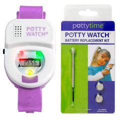 POTTY TIME Potty Watch purple front view—durable waterproof design for potty training