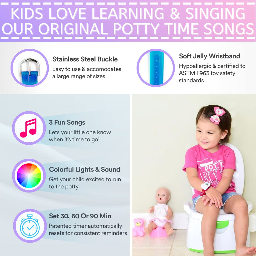 Potty Time Potty Training Watch 30-minute timer in action supports consistent potty routines.