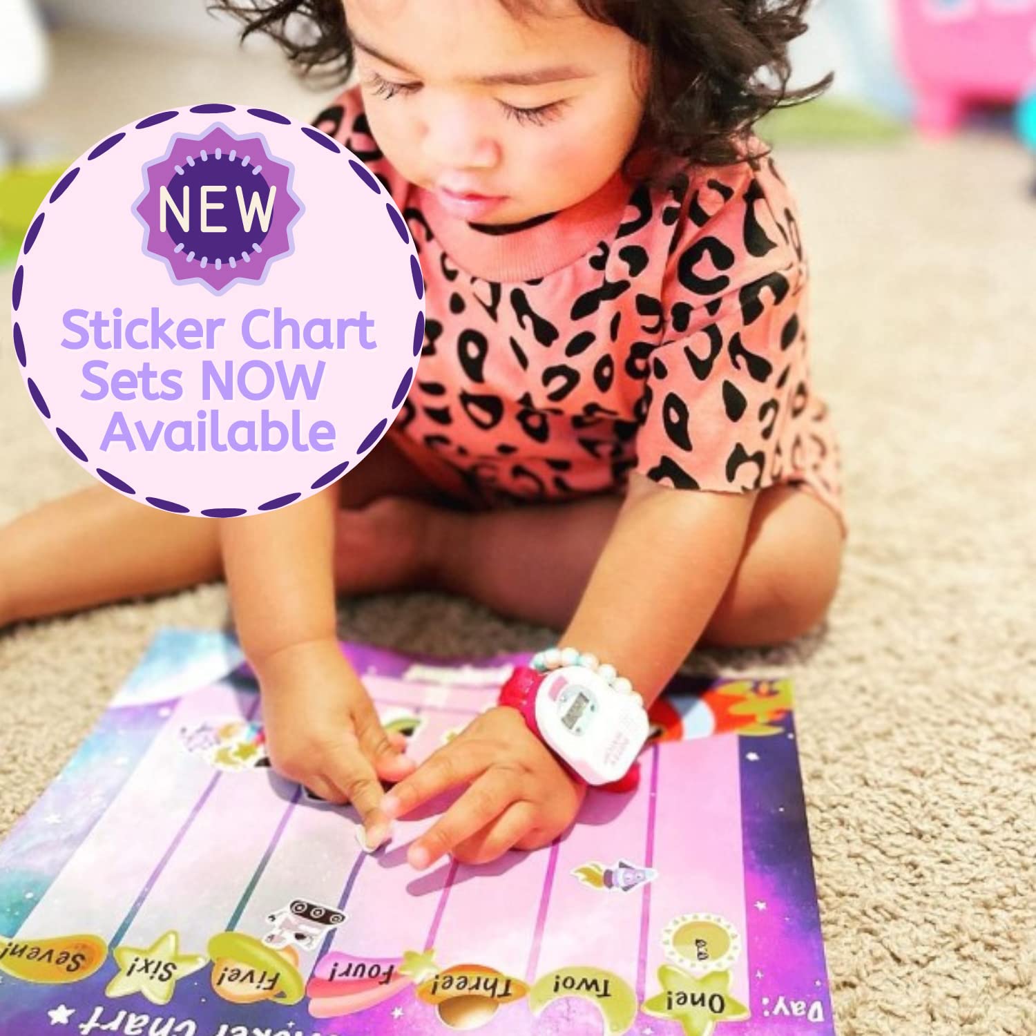 Potty Time Potty Training Watch 90-minute timer offers flexible reminder options.