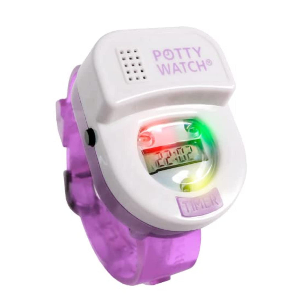 Potty Time Potty Training Watch purple front view helps establish routine reminders for toddlers.
