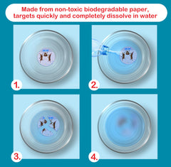 PottyFriend Poop Party Target packaging highlighting 30 water-soluble targets for training.