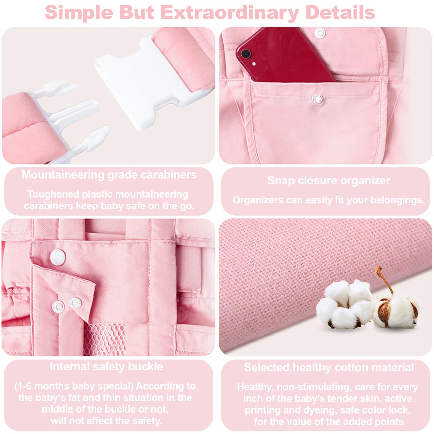 POVENK adjustable shoulder straps pink customize comfort for caregivers