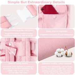 POVENK adjustable shoulder straps pink customize comfort for caregivers