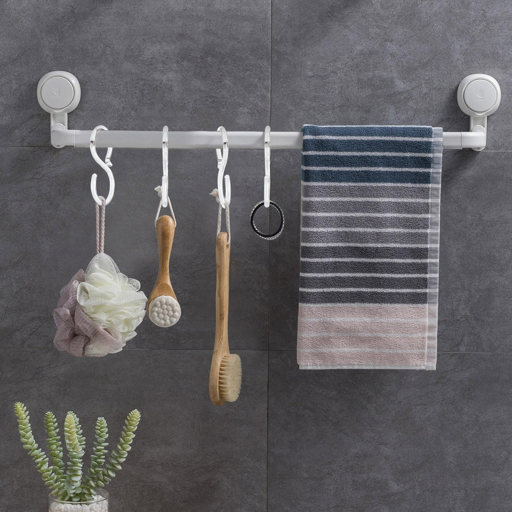 POVETIRE durable clear acrylic S hook highlights items with a clean, unobtrusive look