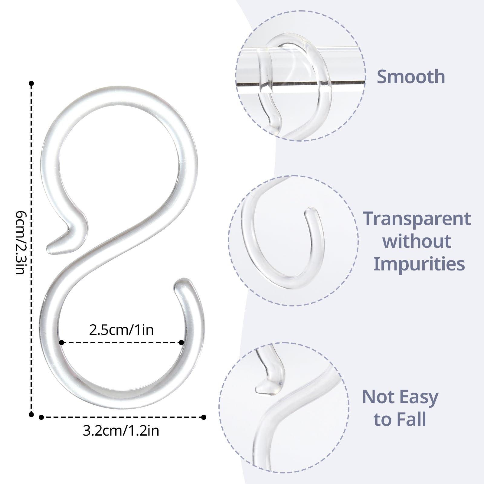 POVETIRE 2.5-inch S hook for baby bibs keeps bibs tidy and ready