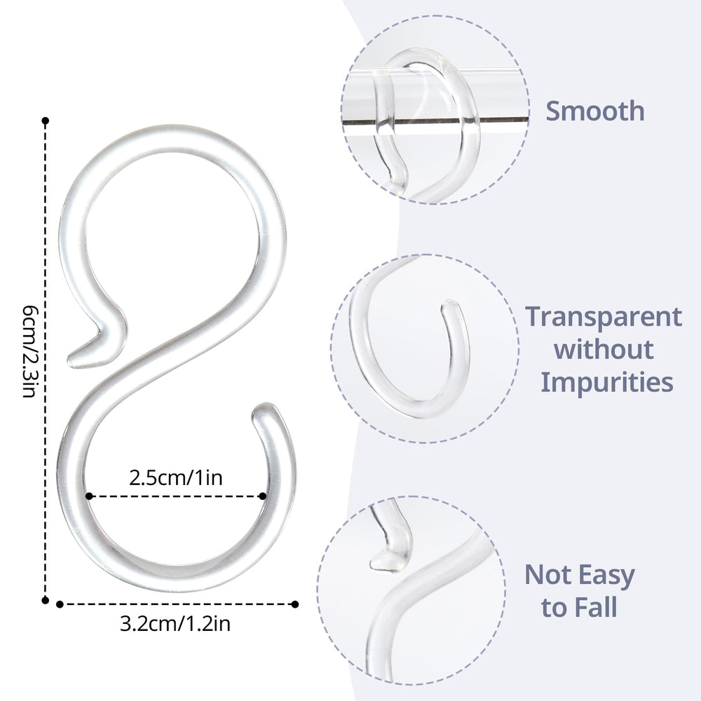 POVETIRE 2.5-inch S hook for baby bibs keeps bibs tidy and ready